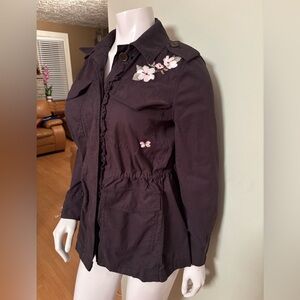 Kate Spade New York floral embroidered utility jacket